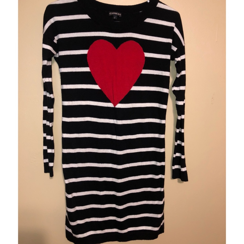 EXPRESS Heart Sweater Deess